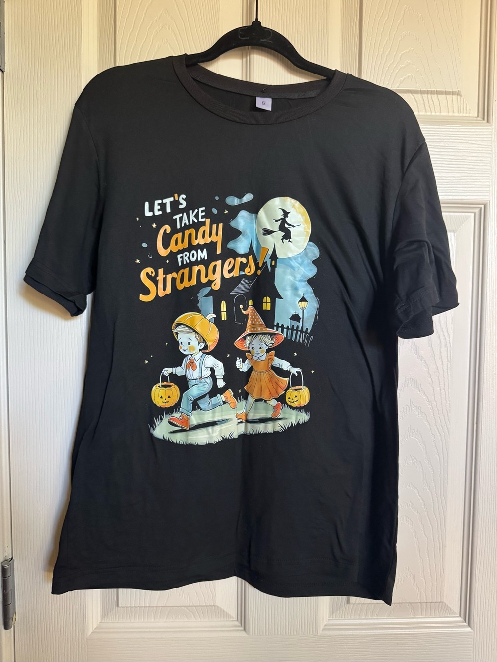 NWT Halloween Trick-or-Treat T-Shirt – Black with Orange & White Graphic
